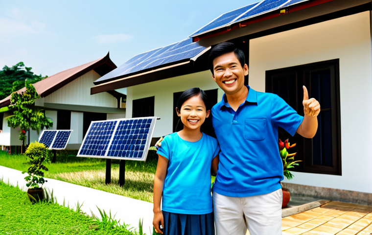 태양광 발전 설치 인증 절차 가이드 - Businesswoman and Solar Panels**

"A professional Thai businesswoman in modest business attire, smil...