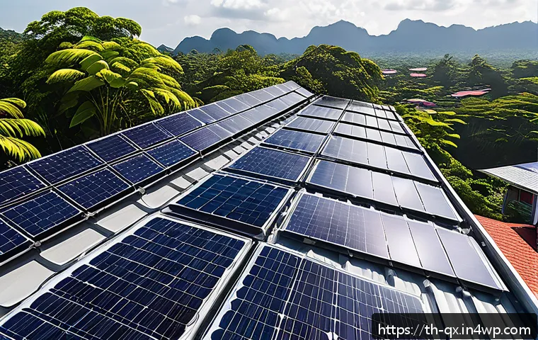 태양광 발전 설치에 대한 전문가 의견 - A modern Thai residential rooftop scene featuring a neatly arranged array of monocrystalline solar p...